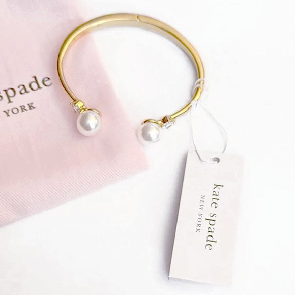 kate spade Pearls of Wisdom Hinged Cuff Bracelet - Picture 4 of 7